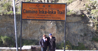 The Inca Trek sign