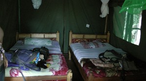 Permanent tents in the Masai Mara