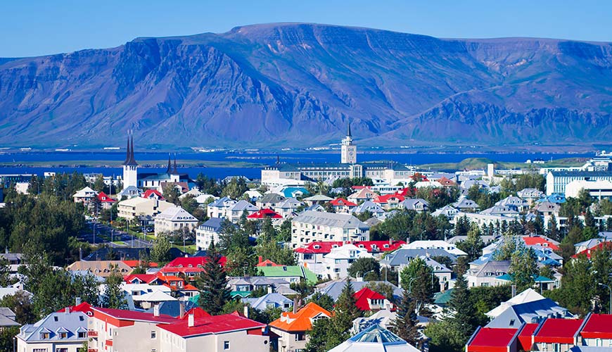 View of Reykjavik in Iceland