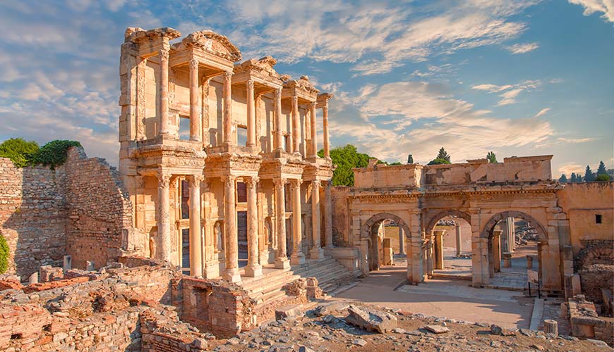 The ancient city of Ephesus where the temple of Artemis once stood one of the 7 ancient wonders of the world