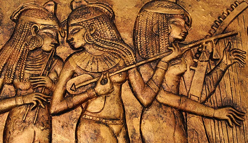 Ancient egyptian celebration memorial of music