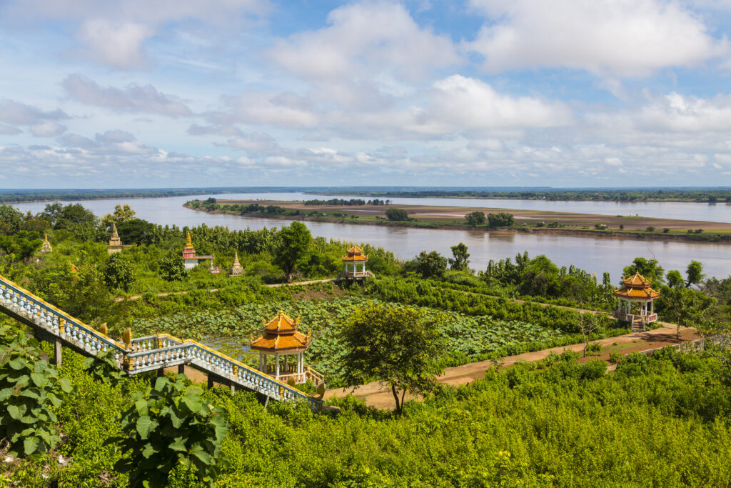 Hanchey Buddhist monastery, Kampong Cham, Cambodia, Asia