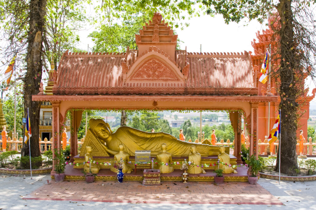 Reclining Buddha in Sihanoukville , Cambodia, Asia