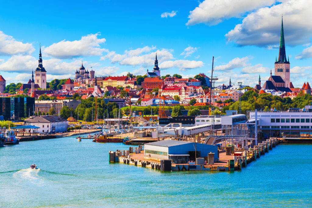 Sea port harbor in Tallinn, Estonia, Europe