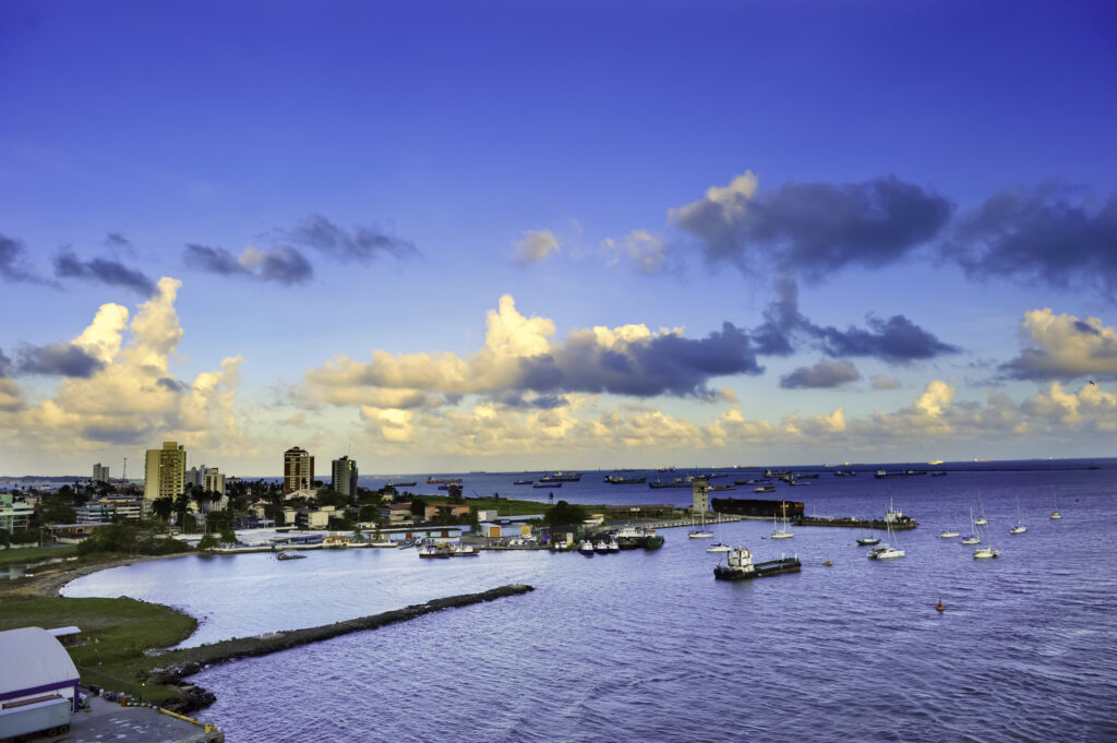 The harbor at Colon, Panama , Central America