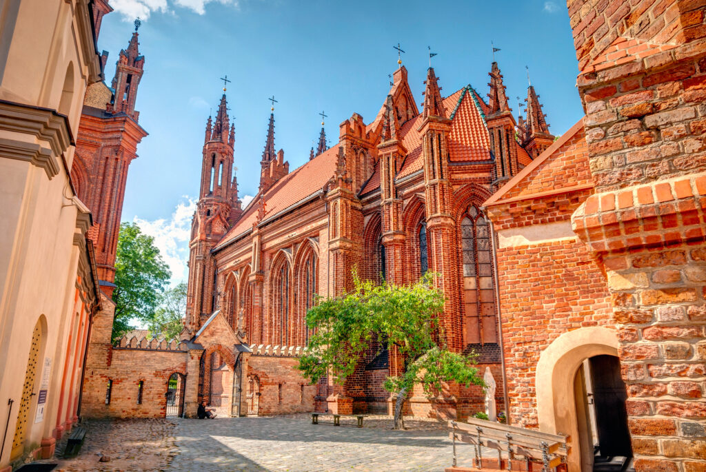 St. Anne's church in Vilnius old town, Lithuania, Europe